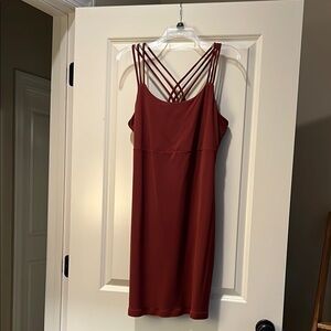 Athleta Redish Brown Strappy Sun Dress